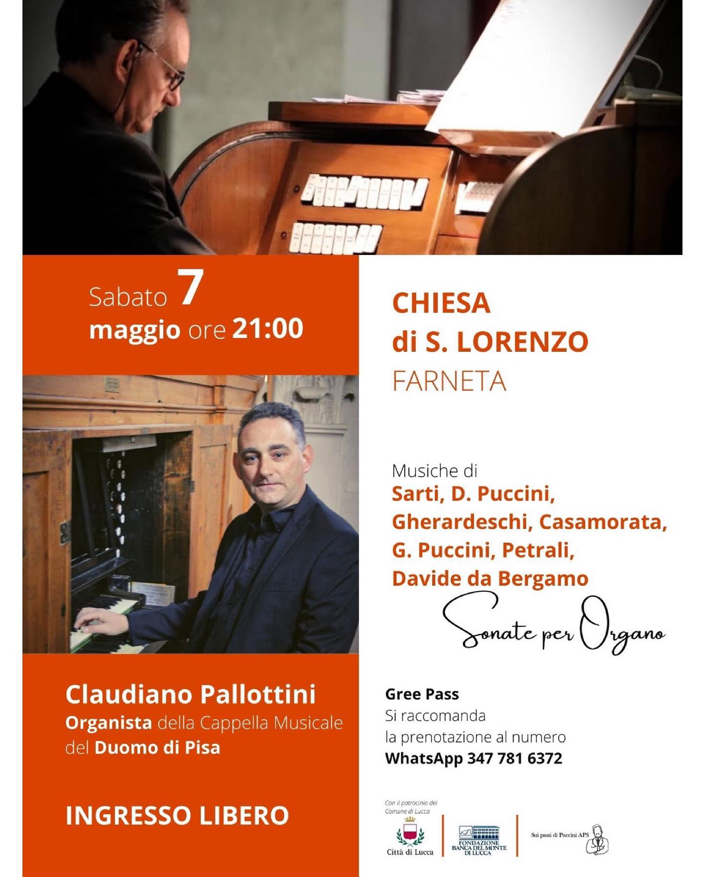 La rassegna organistica di ‘Sui passi di Puccini’ sbarca alla chiesa di San Lorenzo a Farneta